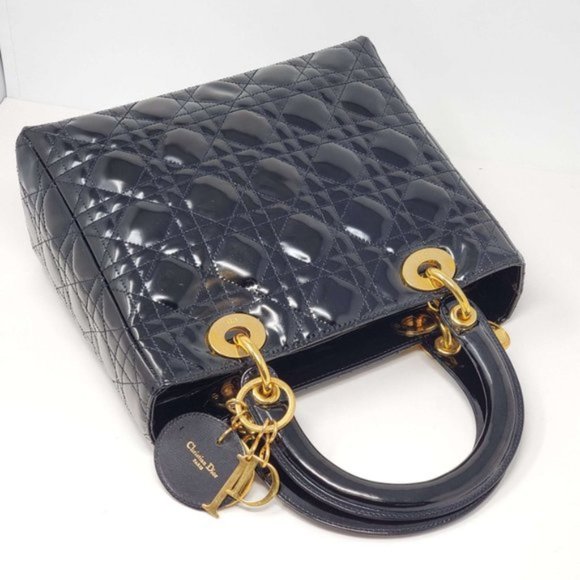 CHRISTIAN DIOR LADY DIOR MEDIUM SHOULDER HAND BAG - Picture 8 of 16